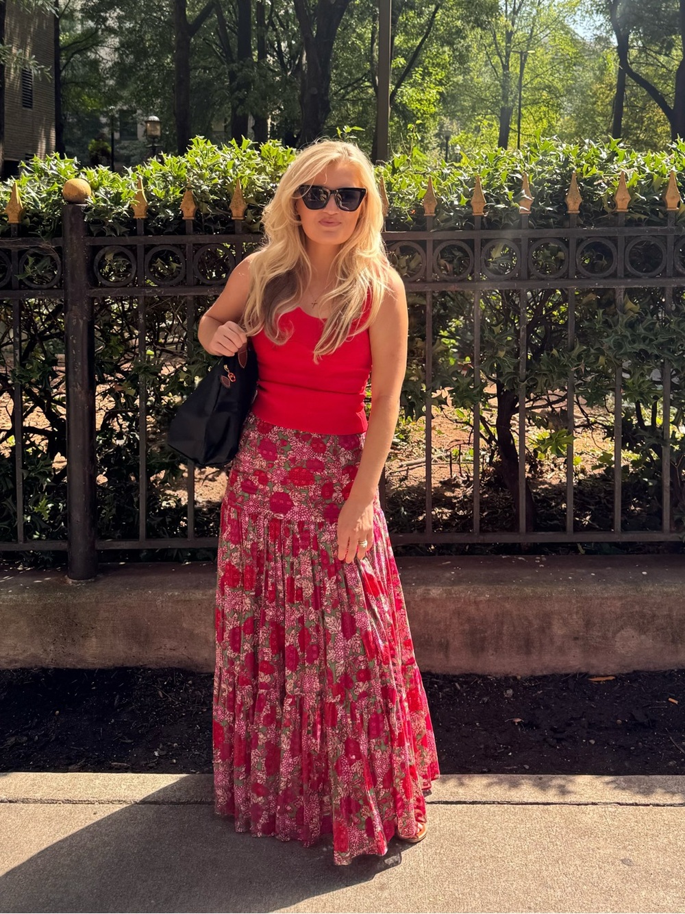 Alexis Floral Print Long Skirt